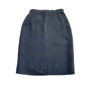 Salvatorre Ferragamo black pencil straight skirt with shoe  button size …